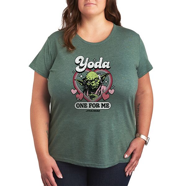 

Футболка с принтом Yoda One For Me Plus size Star Wars