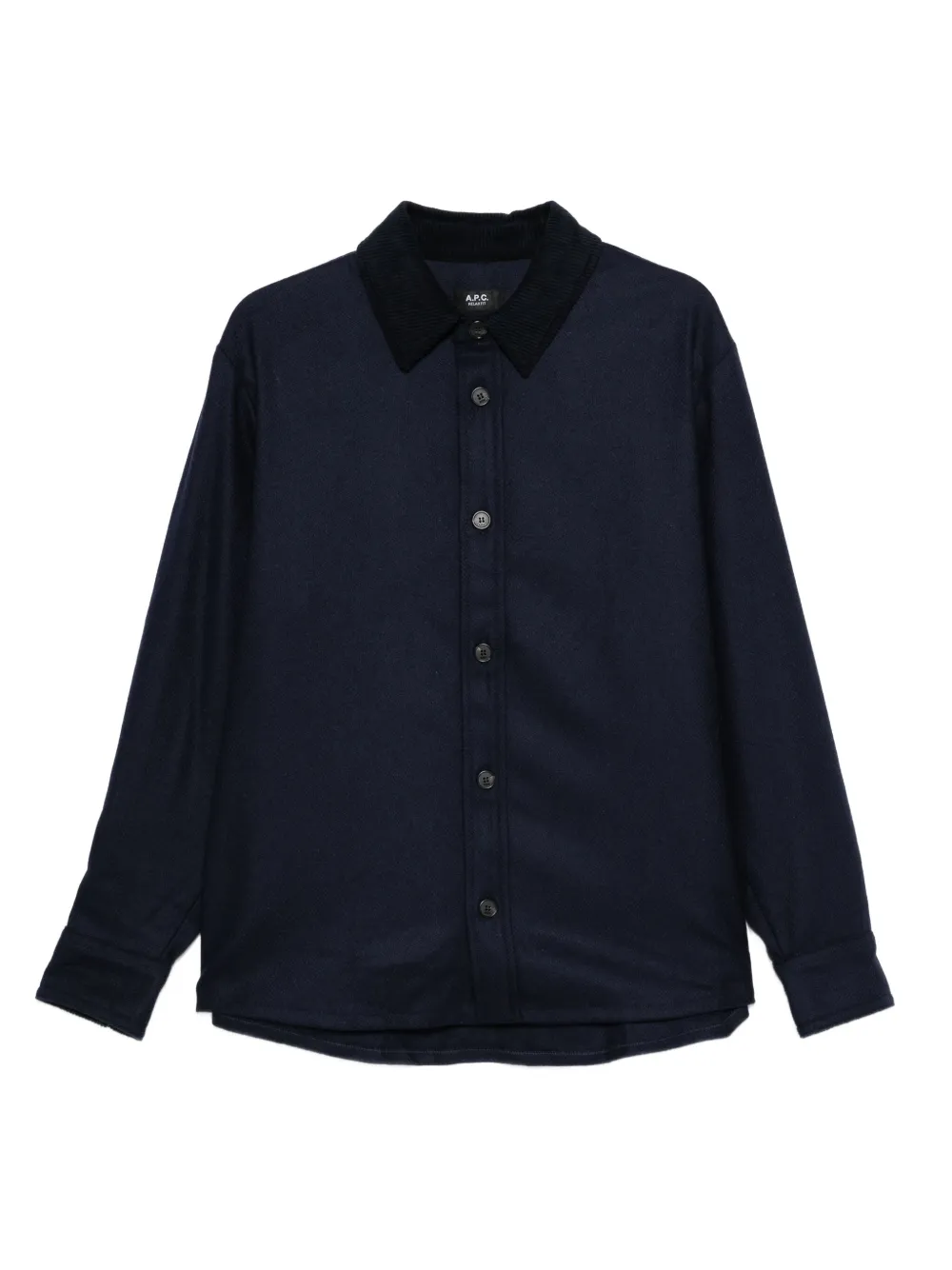 

Куртка-рубашка с вельветовым воротником A.P.C., синий