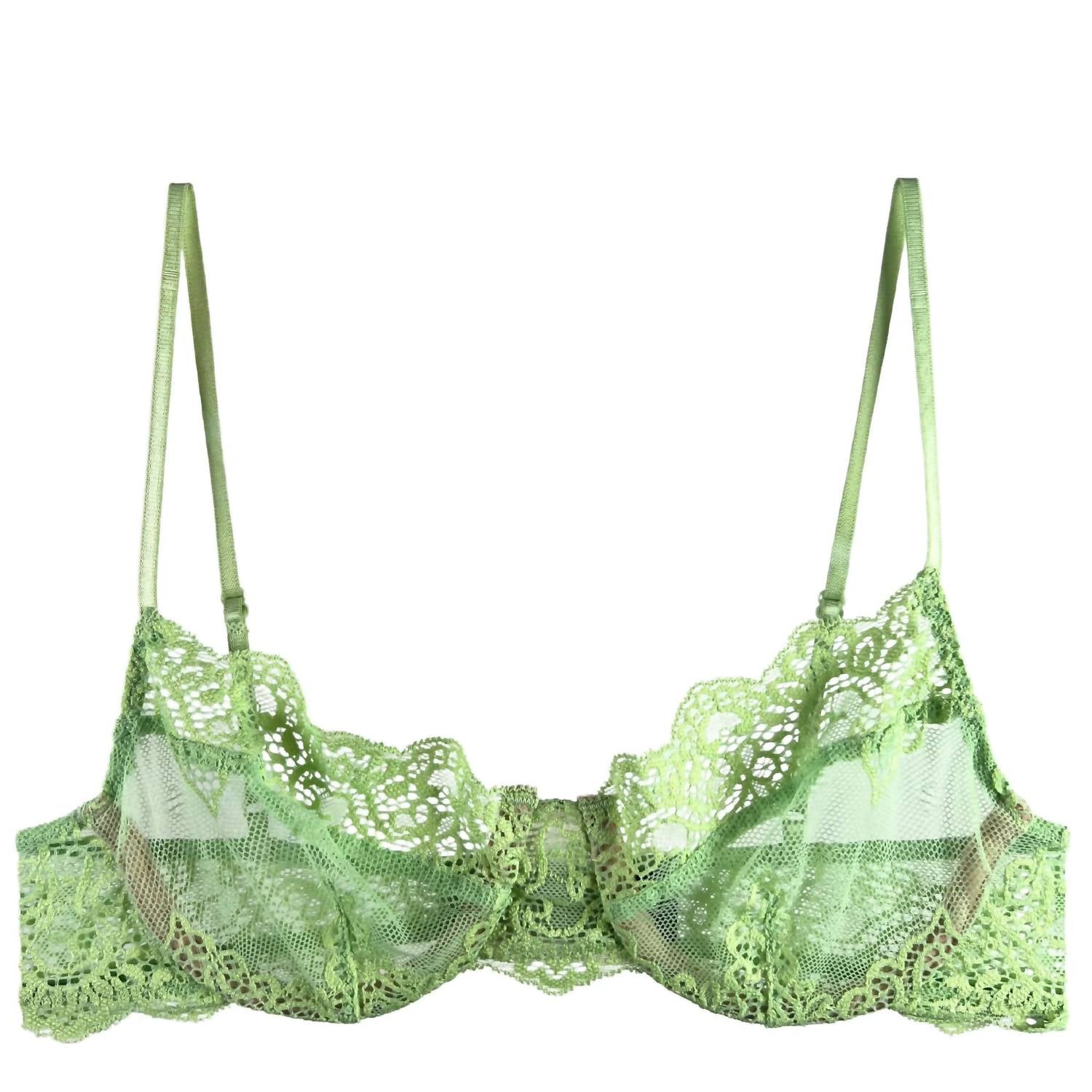

Бюстгальтер So Fine Lace на косточках цвета огурца ONLY HEARTS, цвет cucumber