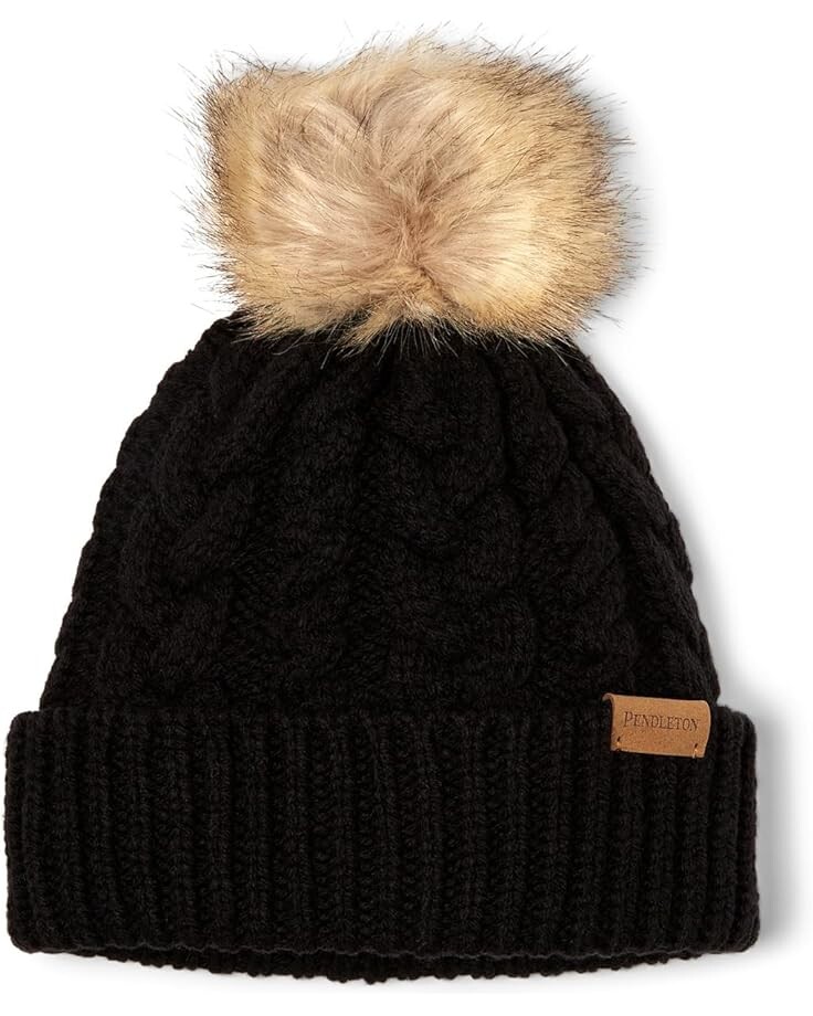 

Шапка Pendleton Cable Beanie, черный