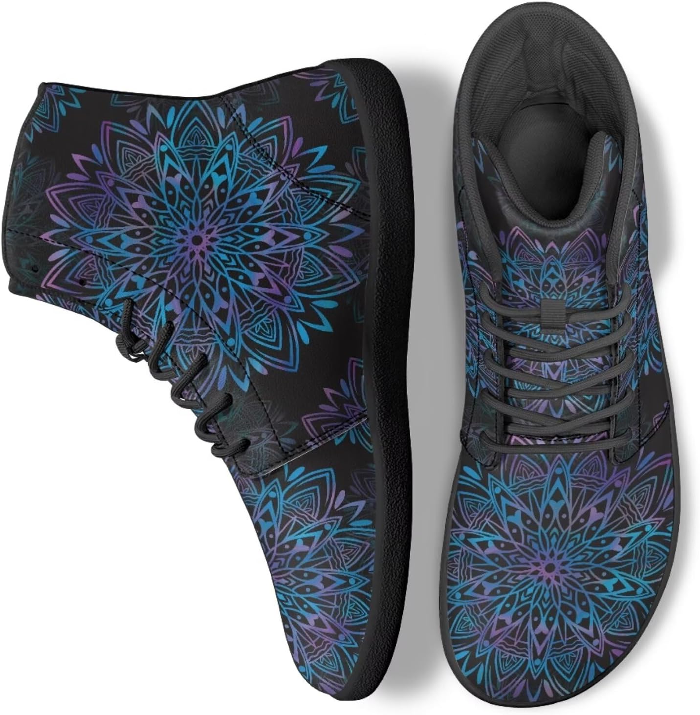 

Высокие кроссовки для ходьбы для женщин и мужчин из искусственной кожи Ecaestolph, синий