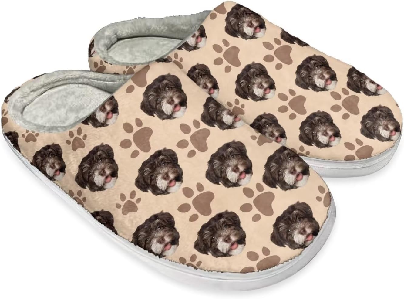 

Тапочки STUOARTE для женщин и мужчин, мягкие теплые домашние тапочки, для дома и улицы, плюшевые, с противоскользящей подошвой, на удобной подошве, коричневый