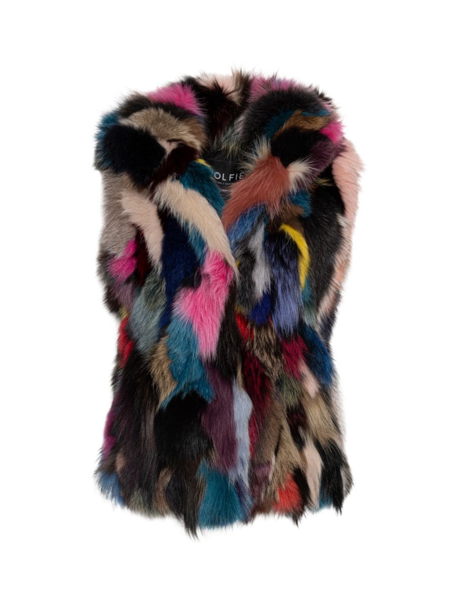 

Жилет из овчины Toscana Made For Generations WOLFIE FURS, розовый/мульти