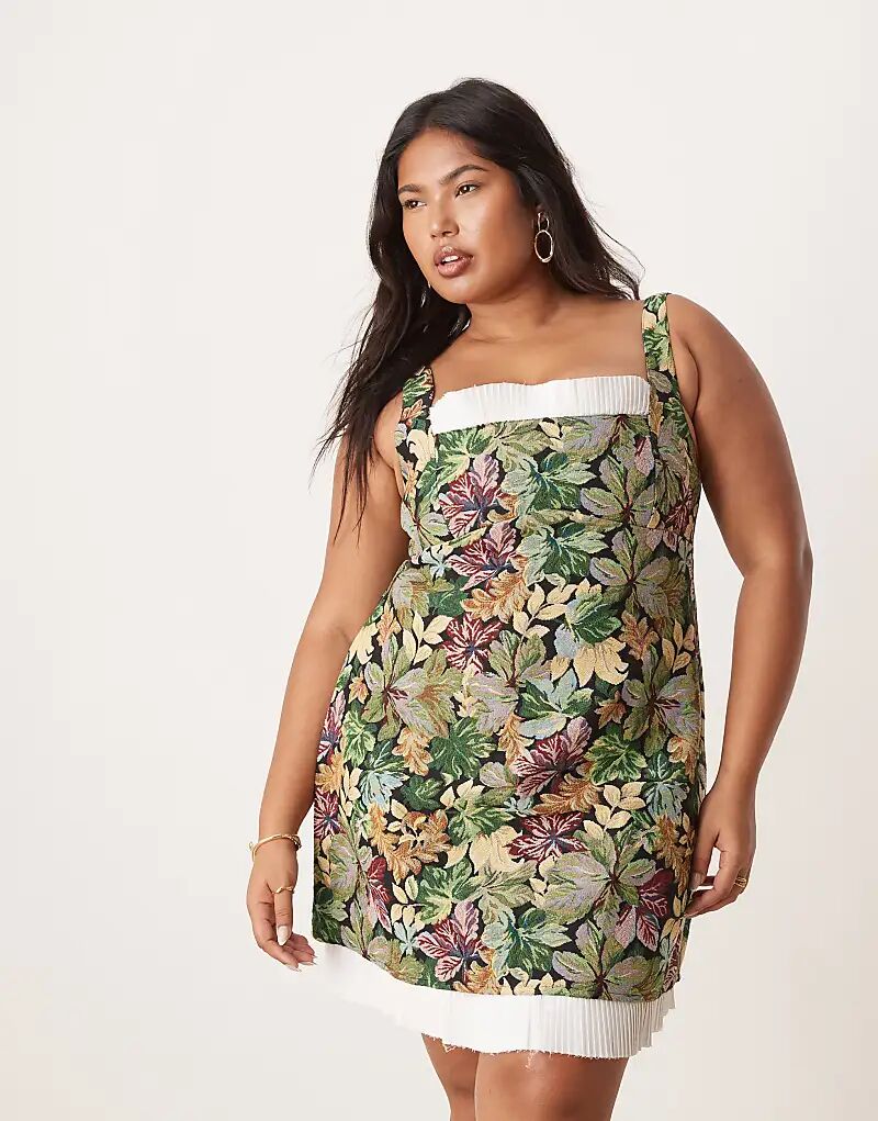 

Мини-платье из гобелена и хлопка ASOS
