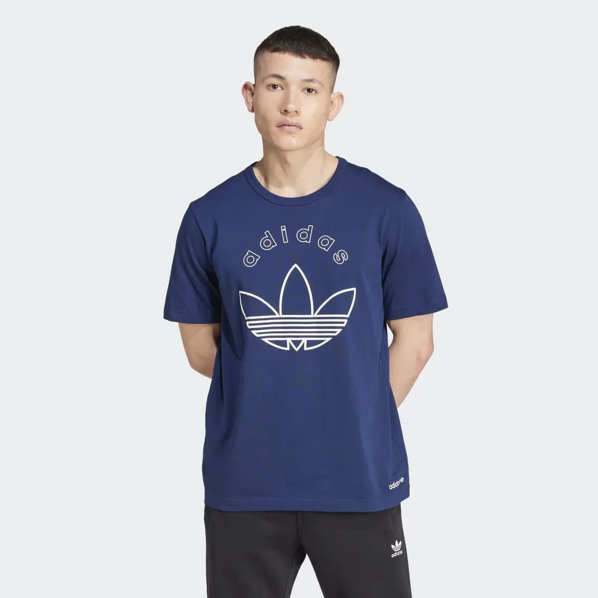 

Мужская футболка Adidas Originals с графическим рисунком, тёмно-синий