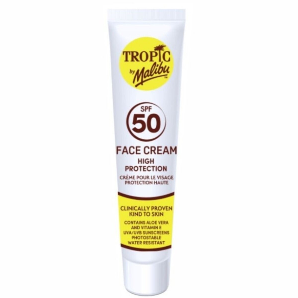 

Malibu, Tropic, Face Cream SPF50, Крем для лица, 40мл