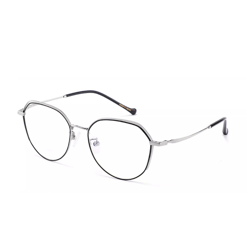 

Sagawa Очки в титановой оправе нестандартной формы унисекс, Black silver (including non-degree blue light blocking lenses)