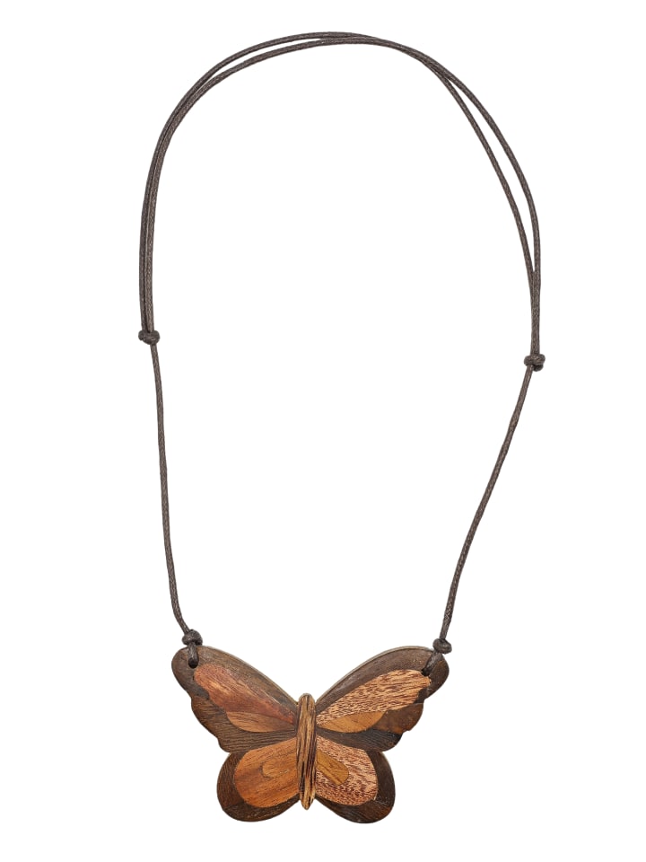 

Collezione alessandro Короткое ожерелье «Фарфалла» коричневого цвета