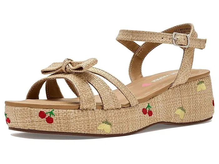 Сандалии flatform с плетеными ремешками Magenta Steve Madden Kids, Natural Multi