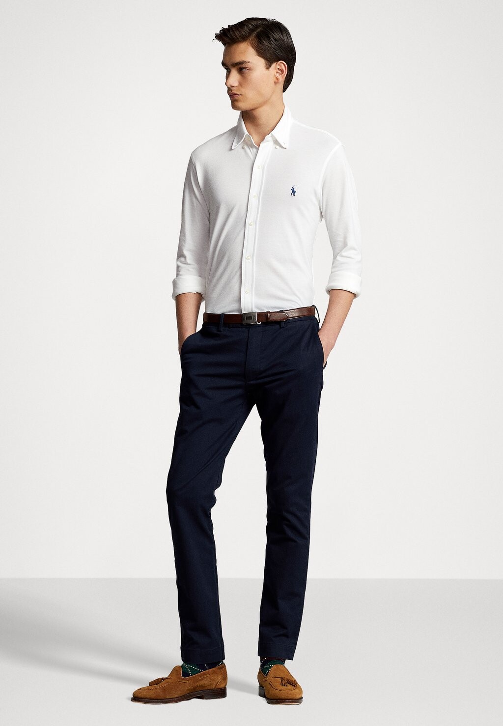 Рубашка Long Sleeve Polo Ralph Lauren, белый — фото 2