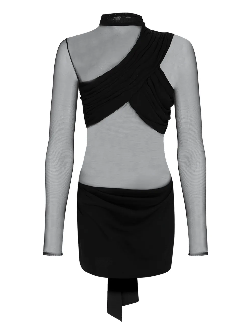 

Мини-платье из сетки с открытой спиной The New Arrivals Ilkyaz Ozel, черный