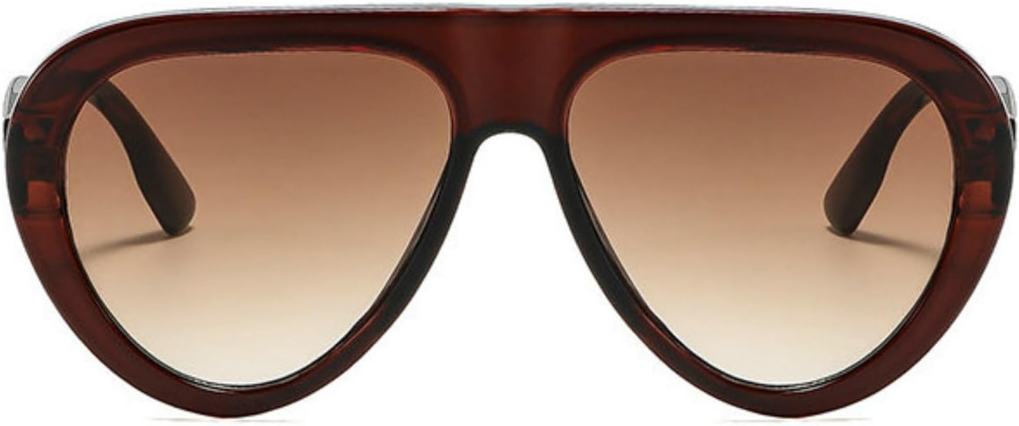 

Солнцезащитные очки COTIA 2026 в стиле ретро-пилот для женщин и мужчин, с увеличенными овальными линзами, стильные классические солнцезащитные очки для активного отдыха, Tea