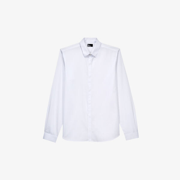 

Хлопковая рубашка обычного кроя The Kooples, цвет whi01