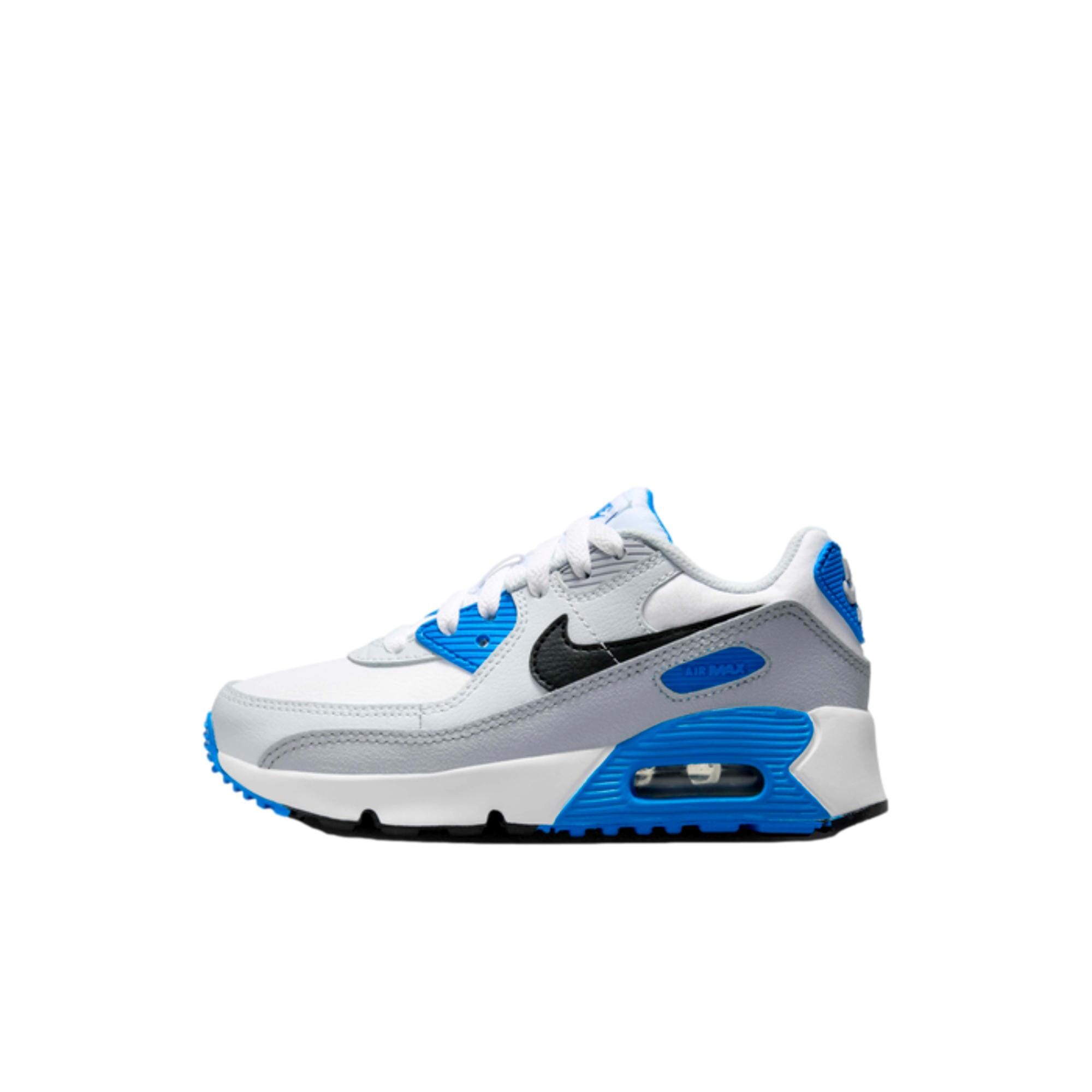 

Кроссовки Nike Air Max 90 Leather White/Black - Photo Blue CD6867-127 для дошкольников