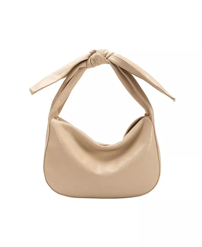 

Сумка кросс-боди Marni Crinkle Bow Small Melie Bianco, коричневый/бежевый