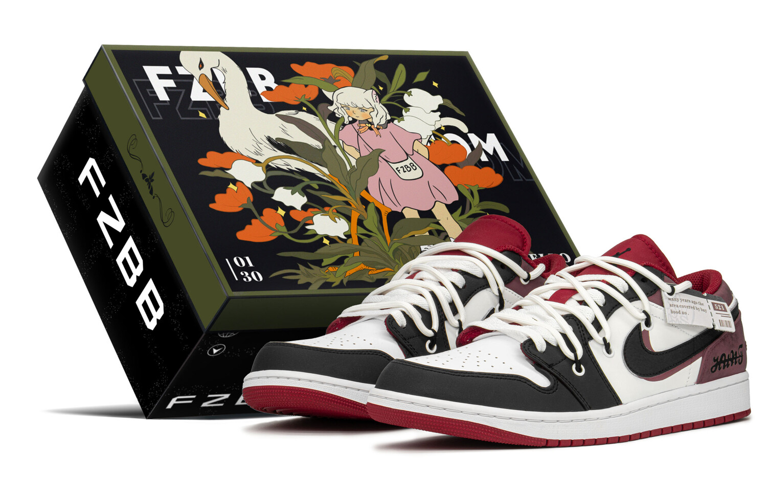 

Кроссовки Air JORDAN 1 Vintage Basketball Shoes Unisex Low-Top Red White Black