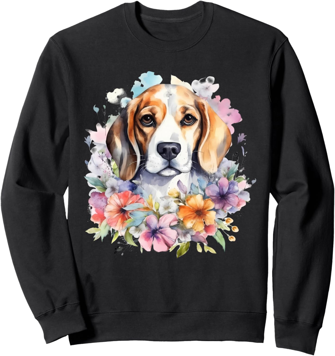 

Толстовка с изображением бигля, выполненная в акварельном стиле Funny Beagle Gifts For Dog Lovers And Owners, черный