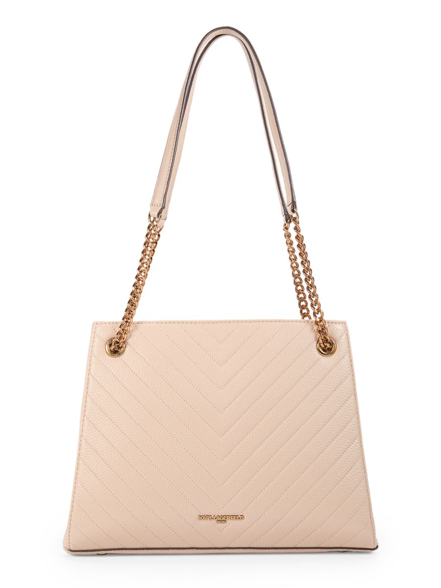 

Сумка через плечо Charlotte Chevron из стеганой кожи Karl Lagerfeld Paris, цвет Shell