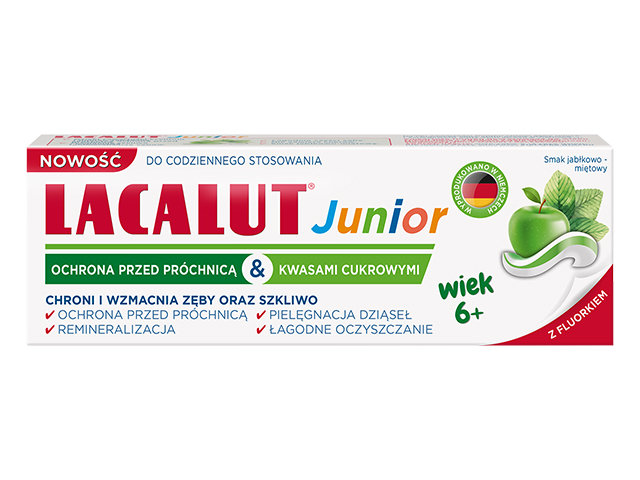

Lacalut, Зубная паста для детей от 6 лет, Junior, 55 мл