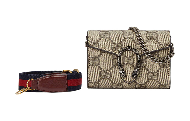 Сумка через плечо Dionysus Canvas, Кошелек Extra Mini Женская Ebony GUCCI — фото 2