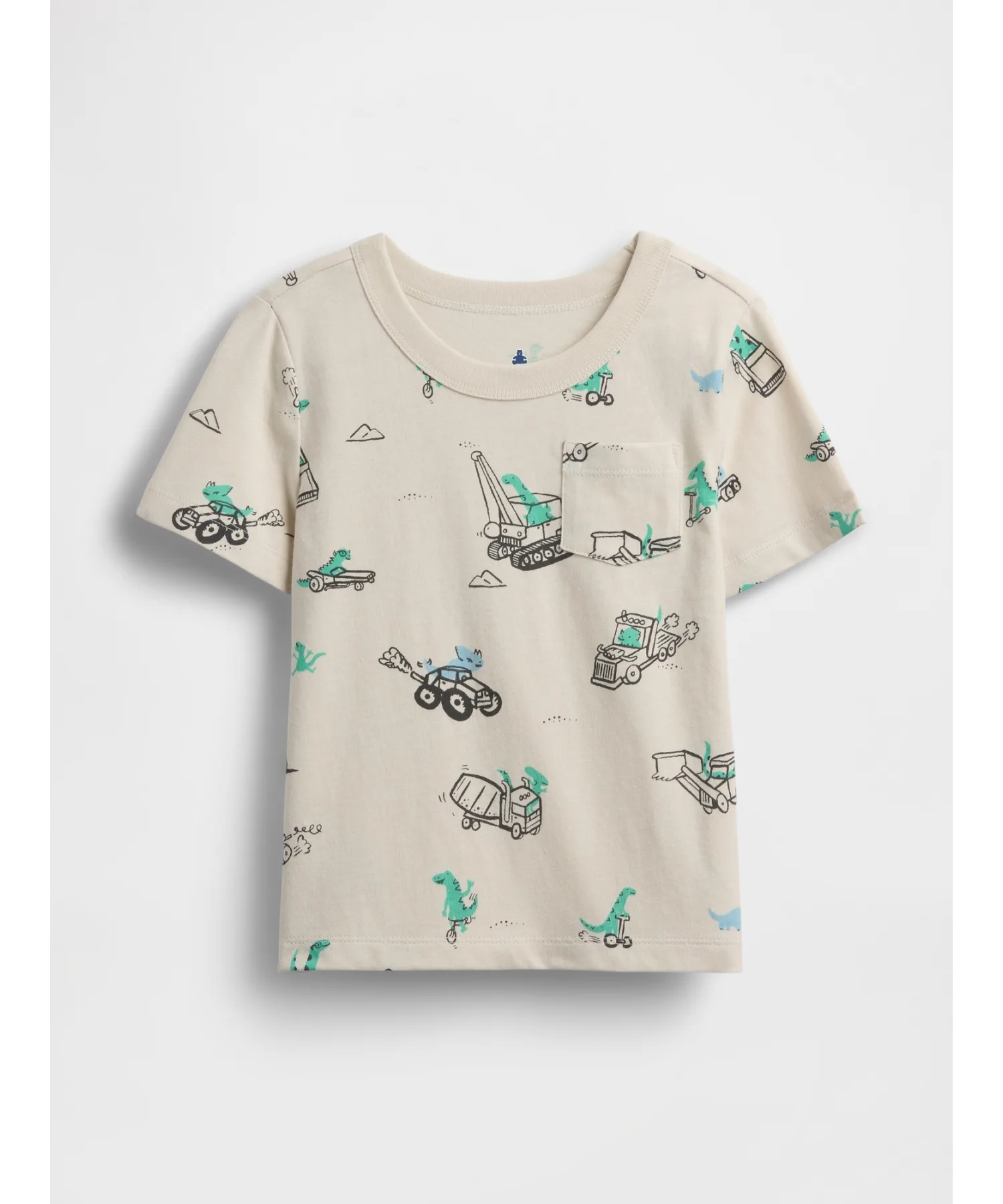 Детская футболка с нагрудным карманом Favorite Pocket T-shirt GAP бежевая