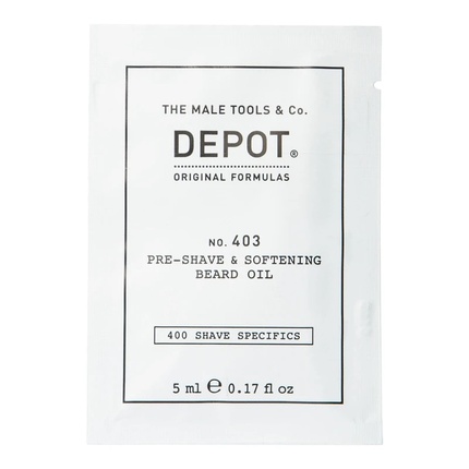 

400 Shave Specifics № 403 Смягчающее масло перед бритьем «Сладкий миндаль» - 5 мл Depot
