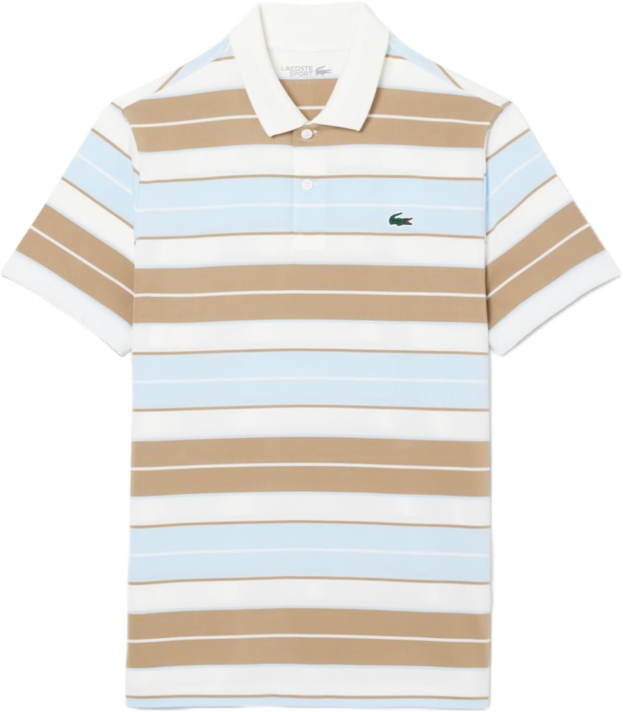 

Мужская поло-рубашка LACOSTE Ultra-Dry в разноцветную полоску Защита от УФ-излучения UPF50+