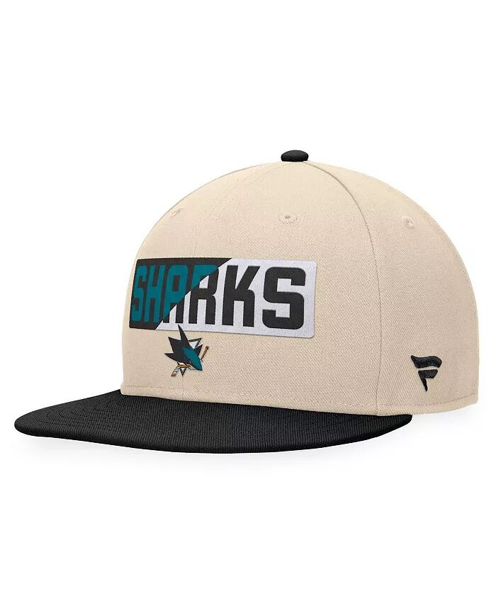 

Мужская кремово-черная бейсболка San Jose Sharks Goalaso Snapback Fanatics
