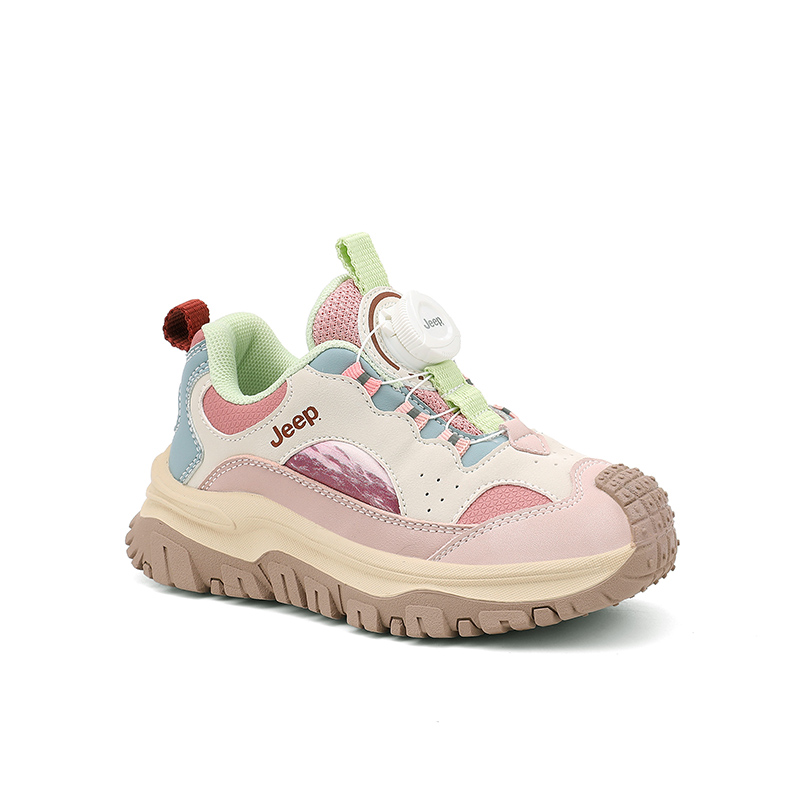 Jeep Легкие нескользящие детские уличные кроссовки с амортизацией Candy Pink/Ivory White Kids' — фото 4