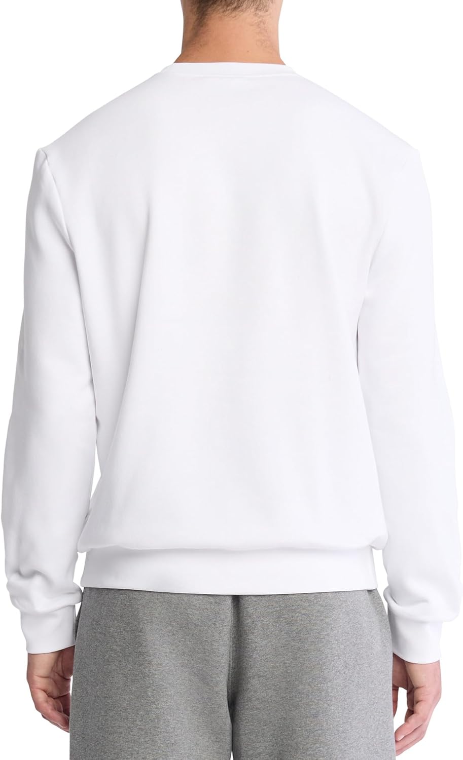 Мужской мягкий свитер для гольфа Calvin Klein Tour с круглым вырезом, Brilliant White — фото 2