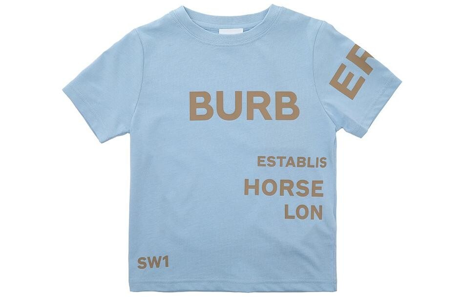 

Детская футболка Burberry, цвет Blue