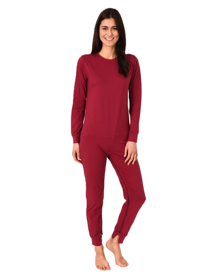 

Трусы NORMANN Pflegeoverall langarm Reißverschluss Bein, цвет beere