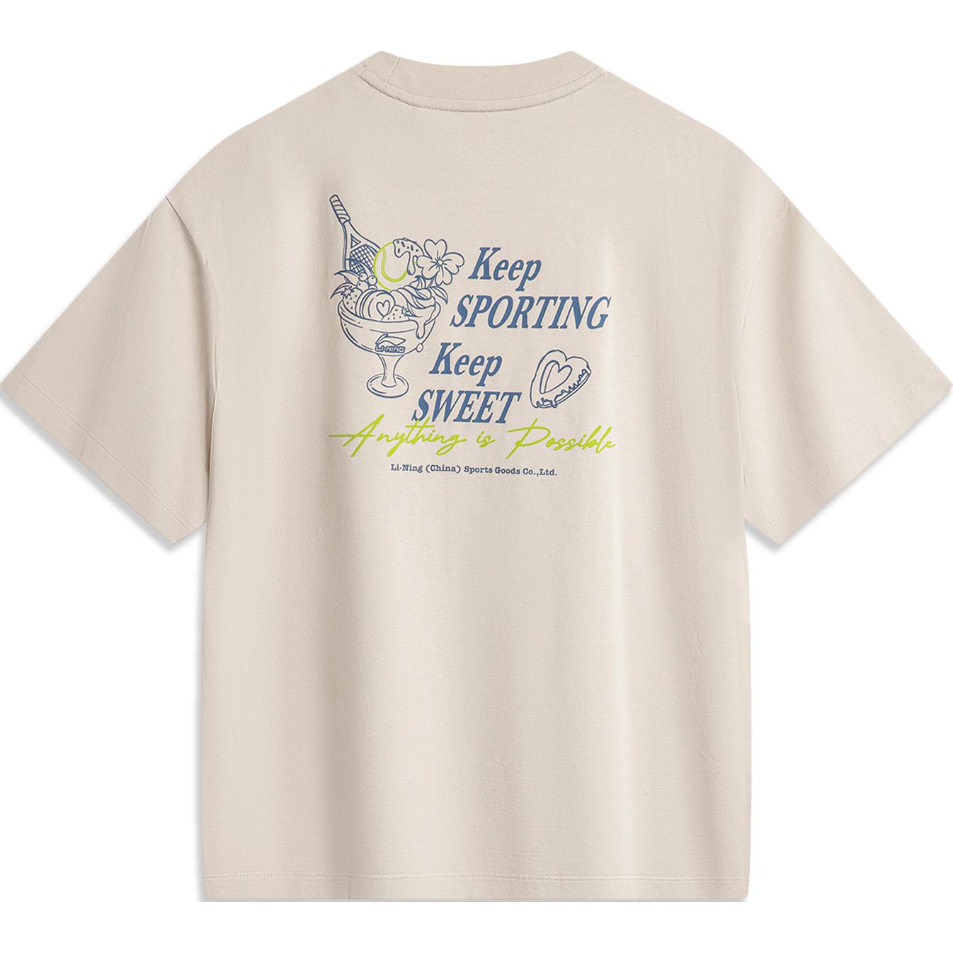 

Футболка LiNing Sports Life Collection женская овсяно-серая