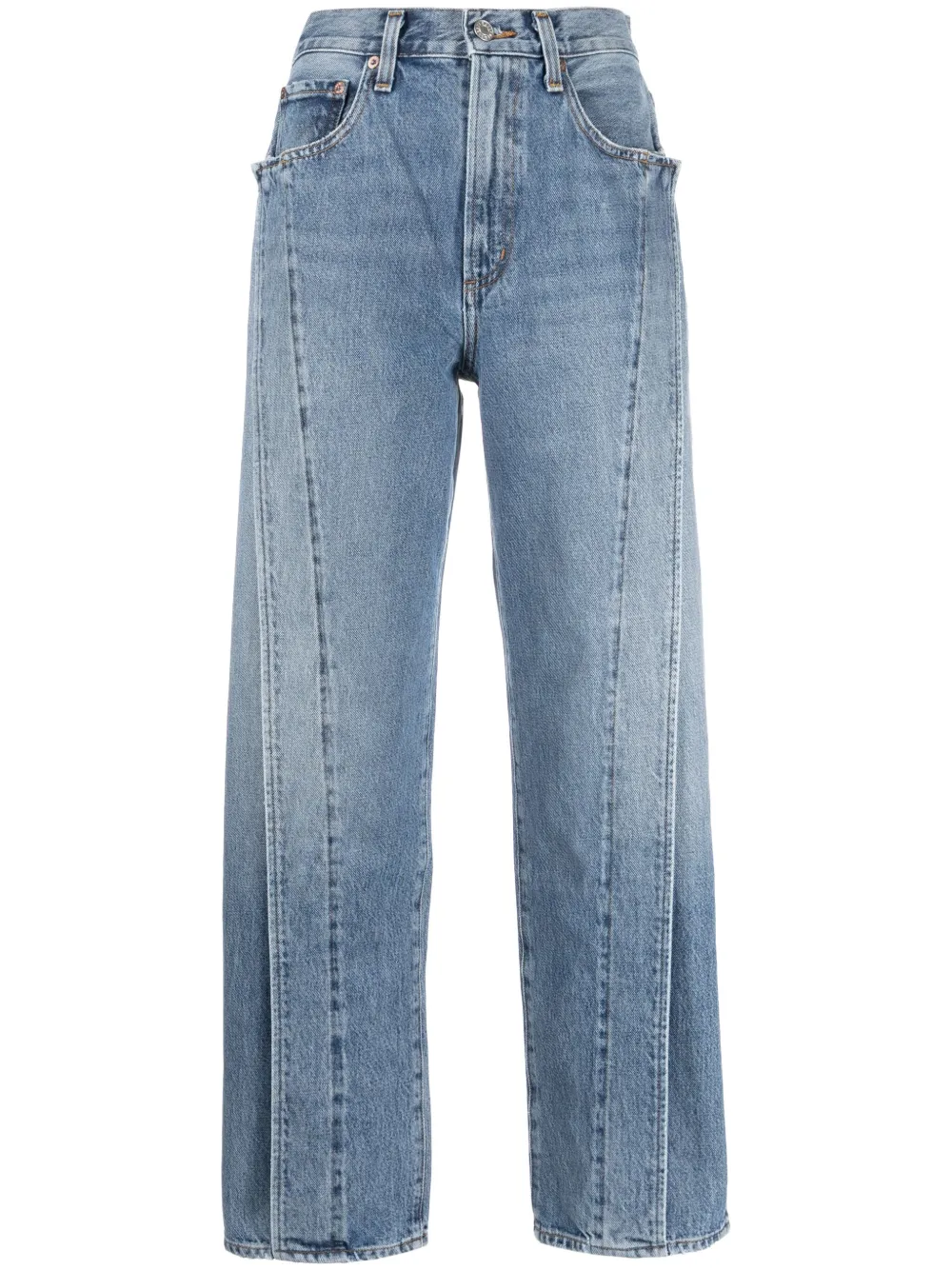 

Джинсы Fold Jean широкого кроя с завышенной талией AGOLDE, синий