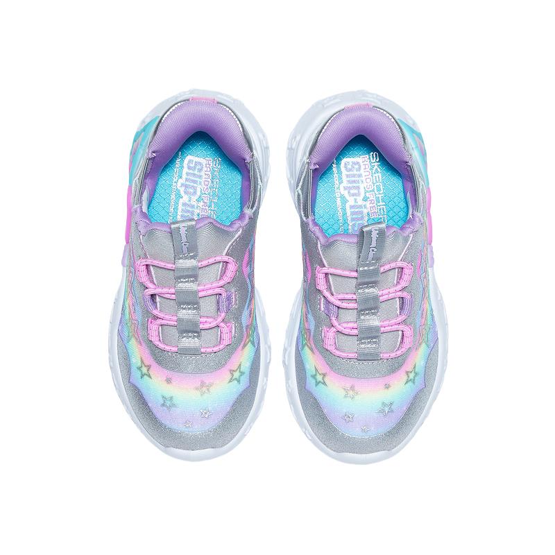 Skechers Kids Скользостойкие, износостойкие, термостойкие низкие топы для малышей Silver Multicolor для младенцев и малышей — фото 4