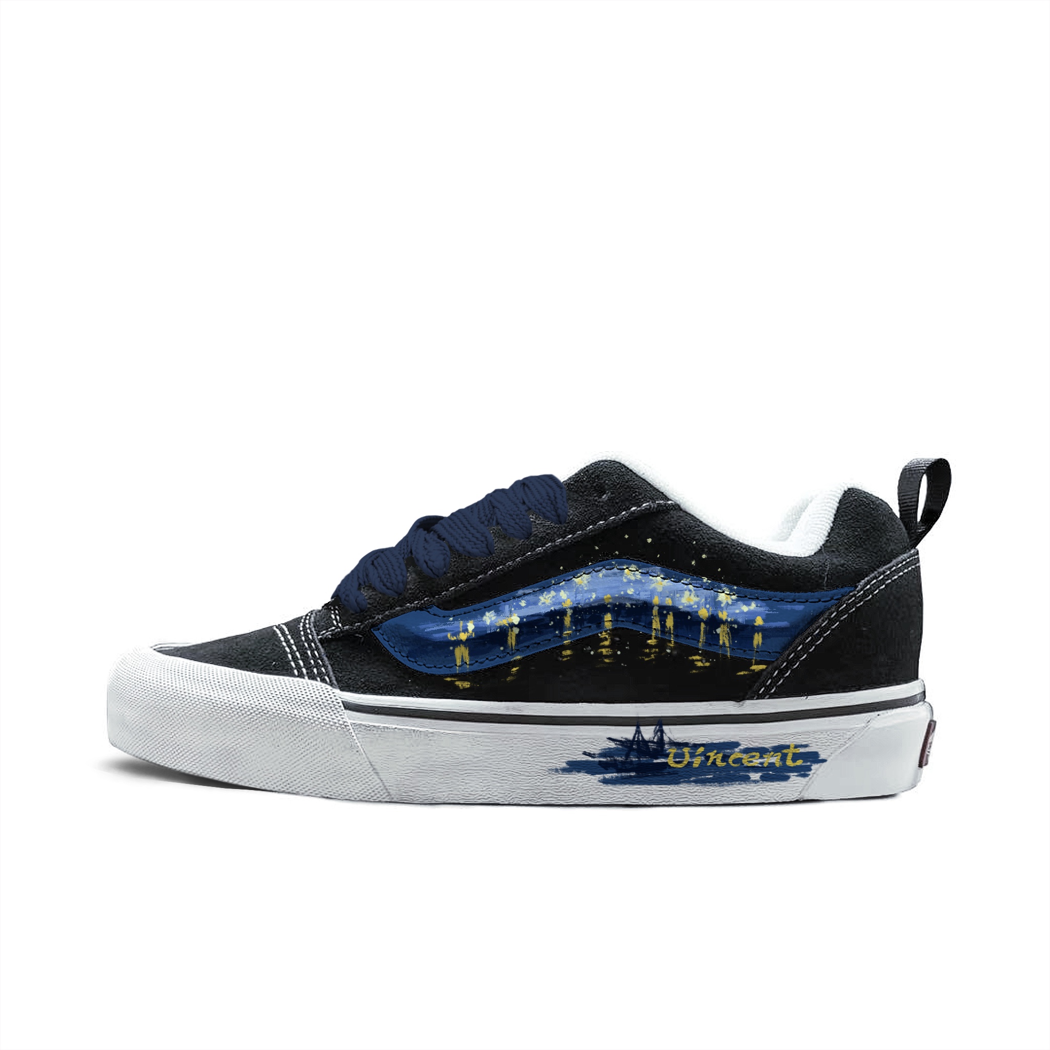 

Vans Knu Skool устойчивые к истиранию низкие скейтерские кроссовки унисекс синие, цвет Blue