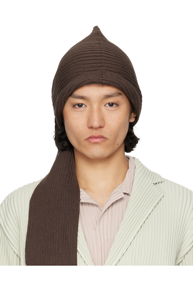 

Шапка-шарф Homme Plissé Issey Miyake, коричневый