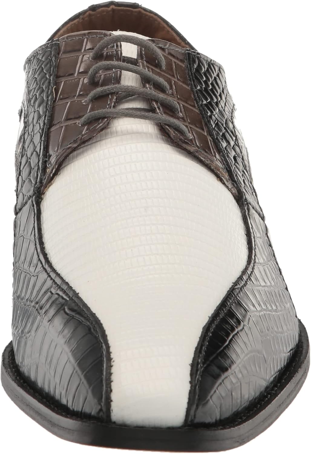 Мужские ботинки Stacy Adams Turano Bike Toe Oxford, белый/черный/серый — фото 2
