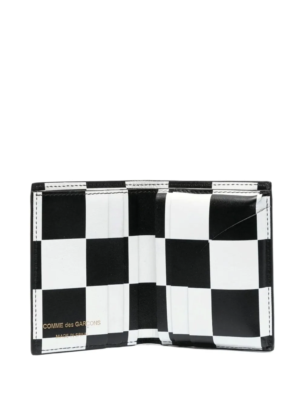 

Складной кошелек с шахматным рисунком Comme Des Garçons Wallet, черный