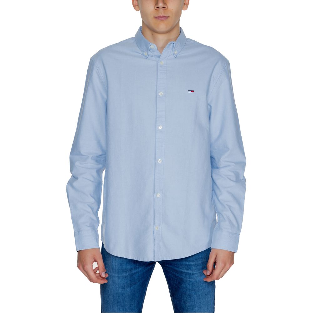 

Синяя хлопковая рубашка Tommy Jeans