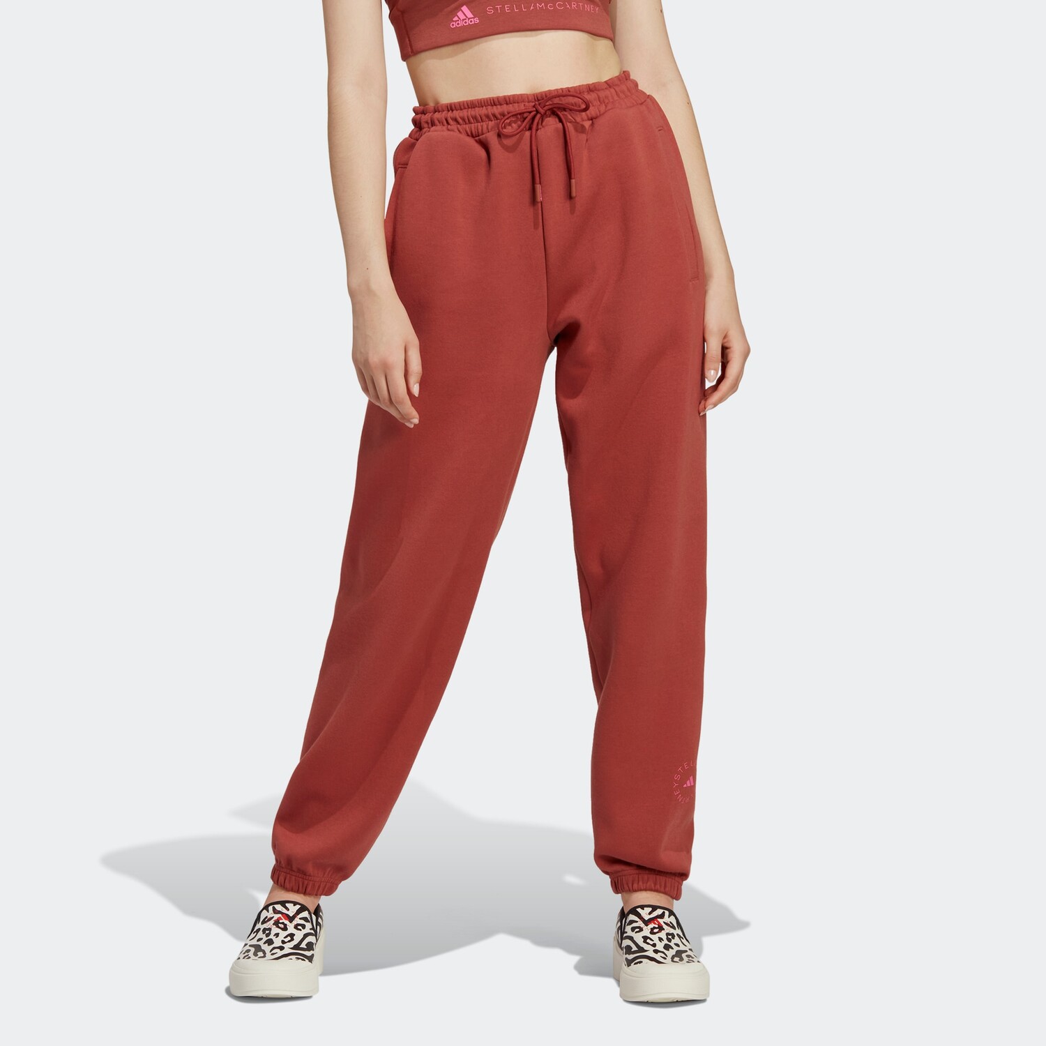 Трикотажные спортивные штаны унисекс Wild Tan Adidas, цвет Wild tan — фото 2