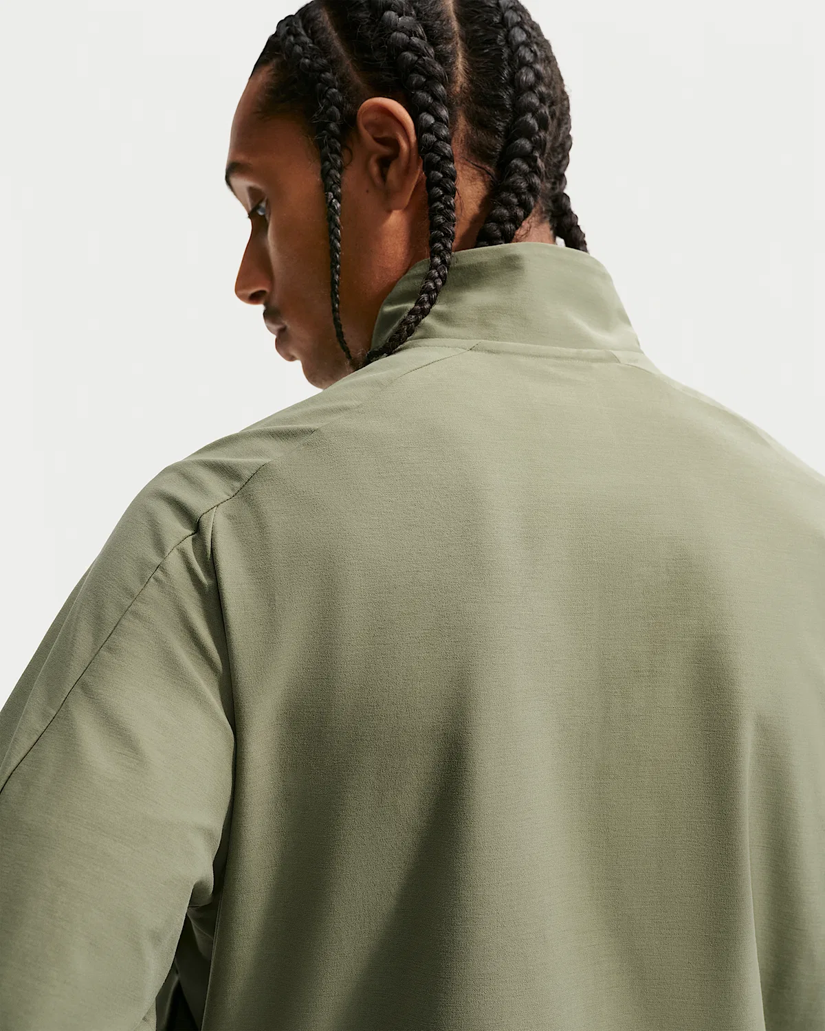 Мужская ветровка Dri-FIT Shori Knit Track Nike Sportswear Tech, Silver Sage/Black — фото 2