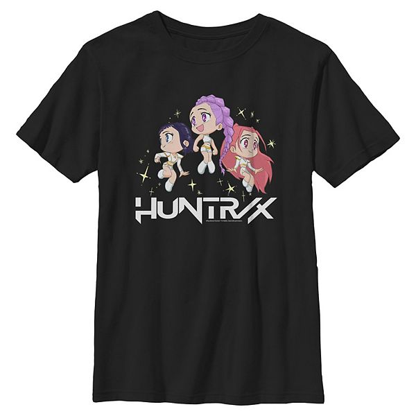 

Футболка с принтом Boys 8-20 kpop demon hunters chibi group Licensed Character