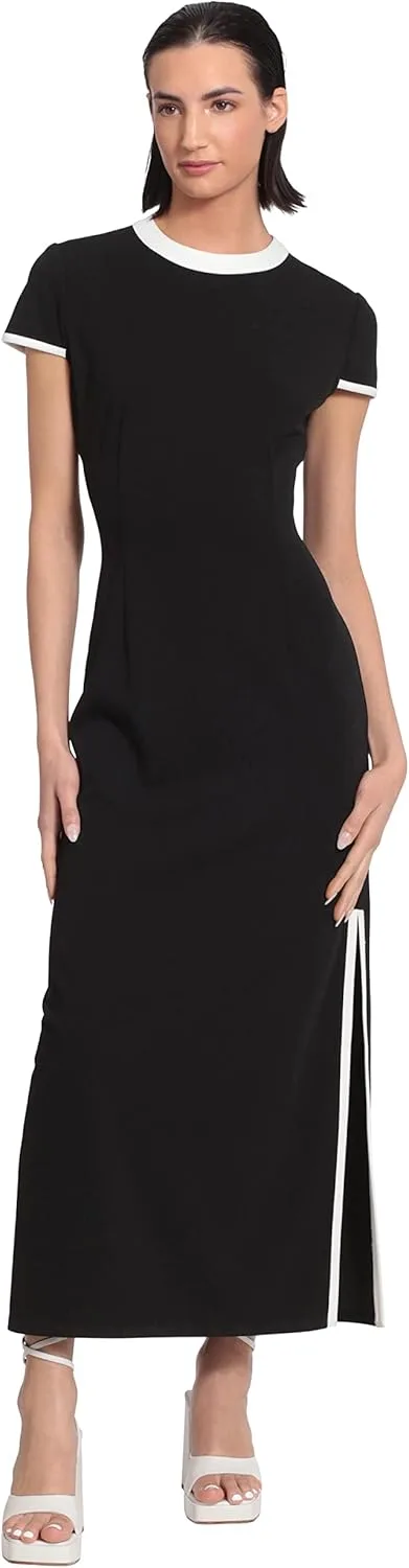 

Donna Morgan Women's Colorblock T-Shirt Maxi с боковым разрезом