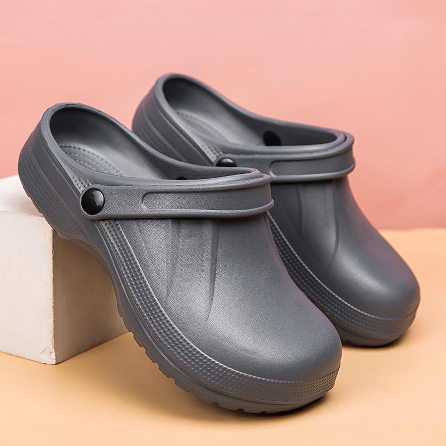 Сабо Meidiastra Unisex EVA: женские водонепроницаемые, легко моющиеся садовые туфли, мужские нескользящие пляжные сандалии, повседневная обувь без шнурков, серый — фото 2