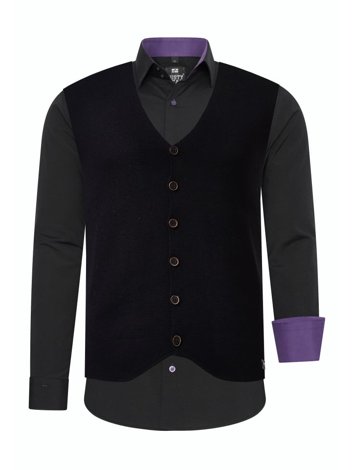 

Rusty Neal Комплект из рубашки и жилета (2 шт.) черного/фиолетового цвета