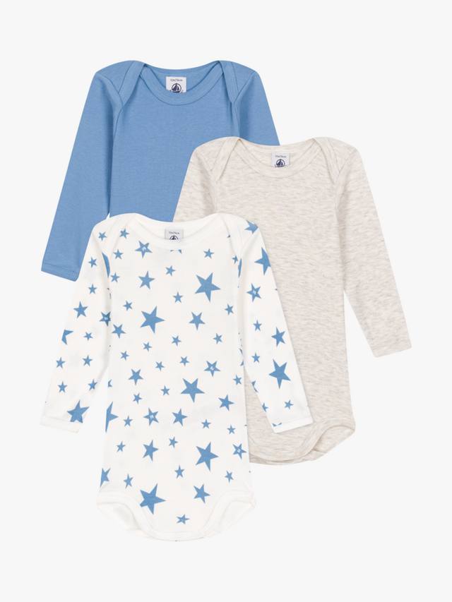 

Детское хлопчатобумажное боди с длинным рукавом Petit Bateau, разноцветный