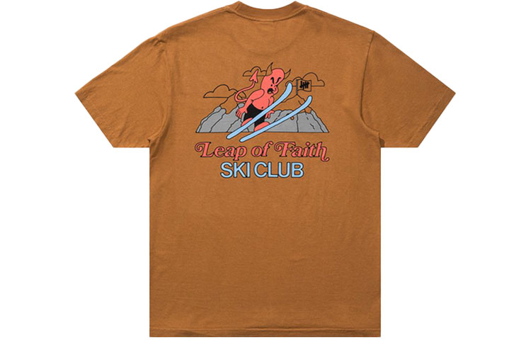 

Футболка мужская с коротким рукавом, приталенная, прямого кроя, с круглым вырезом UNDEFEATED, коричневый