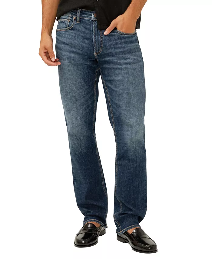 

Мужские джинсы Grayson классического кроя с прямыми штанинами Silver Jeans Co., синий