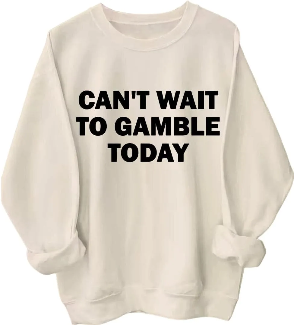 

Свитшот Can't Wait To Vegas Today, смешной пуловер Vegas, покер-худи для мужчин и женщин MQZUO